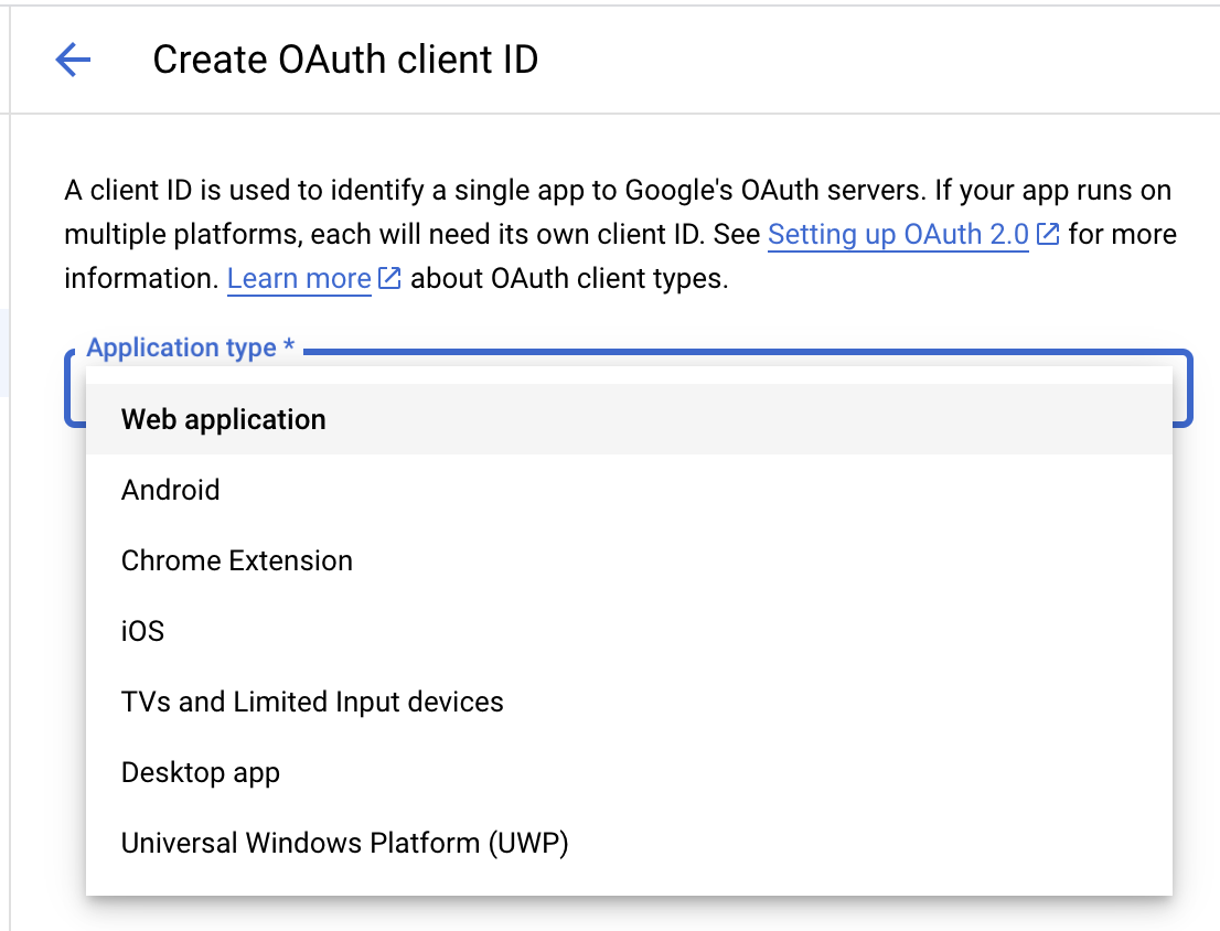 Create credentials type