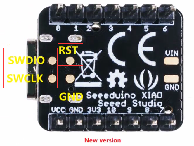 nRF52 Xiao programming pins